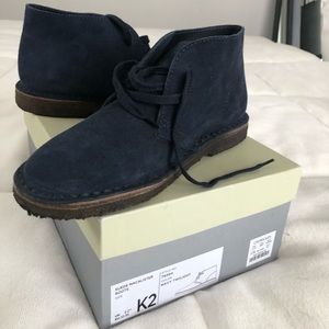 Boys JCREW navy suede macalister boots